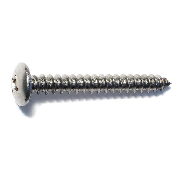 Midwest Fastener Sheet Metal Screw, #14 x 2 in, 18-8 Stainless Steel Truss Head Phillips Drive, 6 PK 33976 - main